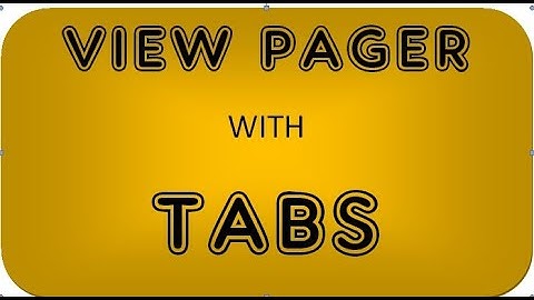 ViewPager With Tabs in Android