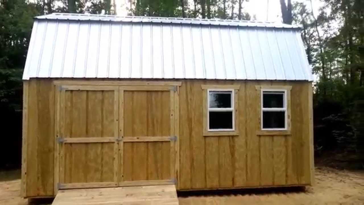 12x20 Barn(Gambrel) Shed 2 - Shed Plans - Stout Sheds LLC - YouTube