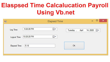 Elapsed Time Calcalucation Payroll  Using Vb.net