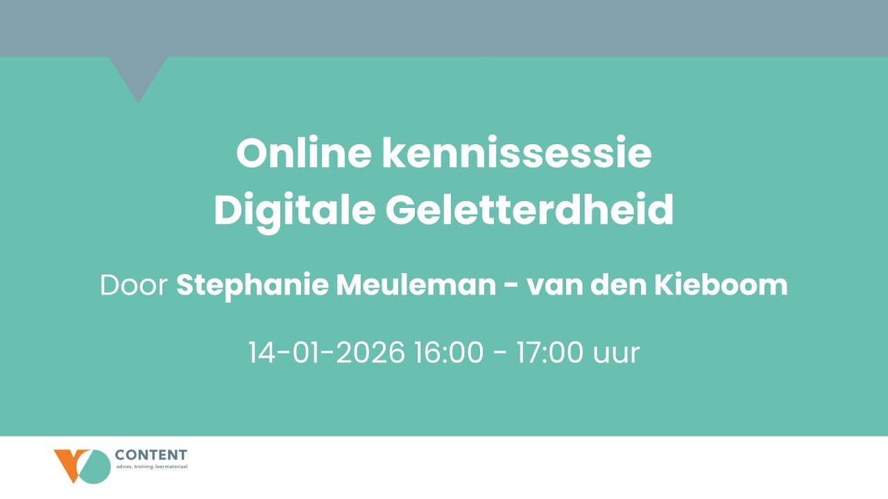 Online kennissessie Digitale Geletterdheid