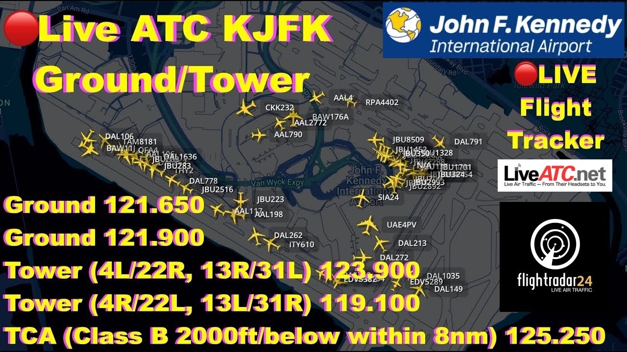 🔴Live ATC KJFK Ground/Tower Real-Time Updates | Delays | Flight Tracker JFK Airport Radio Dec 6-1