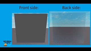 How to make a one sided glass in Roblox Studio!