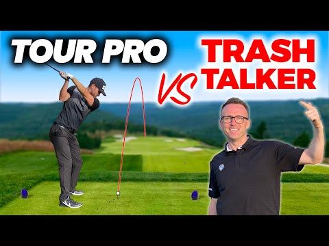 TRASH TALKING GOLFER TAKES ON TOUR PRO - CAN HE BACK IT UP?