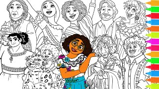 Coloring Mirabel Madrigal, Pepa, Isabela, Luisa, Bruno | Disney Encanto Coloring Pages