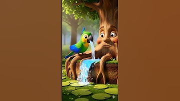 The parrot saved the tree by watering it #ai #parrot #tree #save