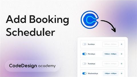 How to Add an Appointment Booking Feature on CodeDesign