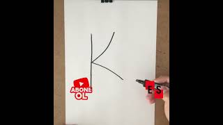 K Harfinden Sevimli Köpek Çizimi / Nasıl Çizilir ? / How to Draw ? / @E.S.Platform