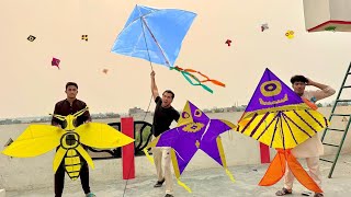 Unique Star Kite Vs Hunny Kite With Fish Kite Flying Nasir Plasticbag Pari Flying Catch Kite