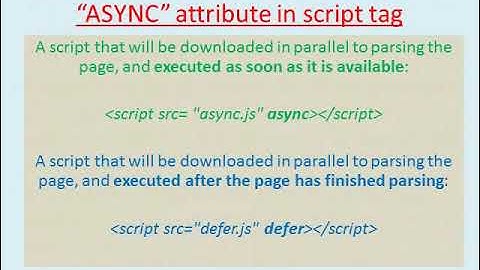 WHAT IS DEFER & ASYNC ATTRIBUTE IN SCRIPT TAG? HTML+JAVASCRIPT