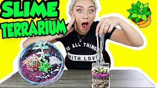 REAL SLIME TERRARIUM! HOW TO MAKE A SUCCULENT SLIME TERRARIUM! SO SATISFYING!
