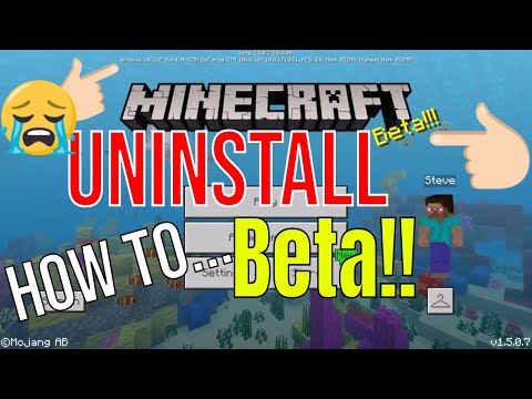 How to UNINSTALL Minecraft Windows 10 Beta....