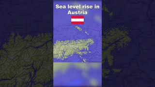 Sea Level Rise In Austria 🇦🇹             #austria #slovenia #italy #europe #map #geography