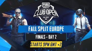 [EN] PMCO Europe Finals Day 2 | Fall Split | PUBG MOBILE CLUB OPEN 2020