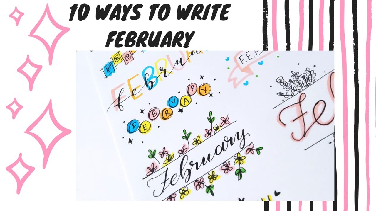 cute ways to write february