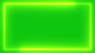 Yellow Neon Border Green Screen Overlay Motion Graphics 4K 30fps Copyright Free