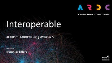 FAIR data 101 training - Interoperable #5