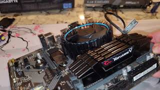 Installing I3-13100f CPU on Gigabyte B760m-DS3H motherboard, simulated case and PSU connections