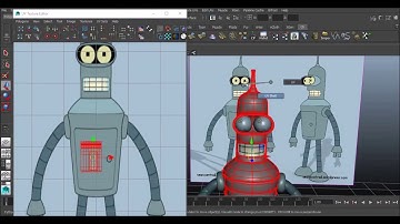 3d modeling Bender Futurama Character  (Autodesk Maya Tutorial)
