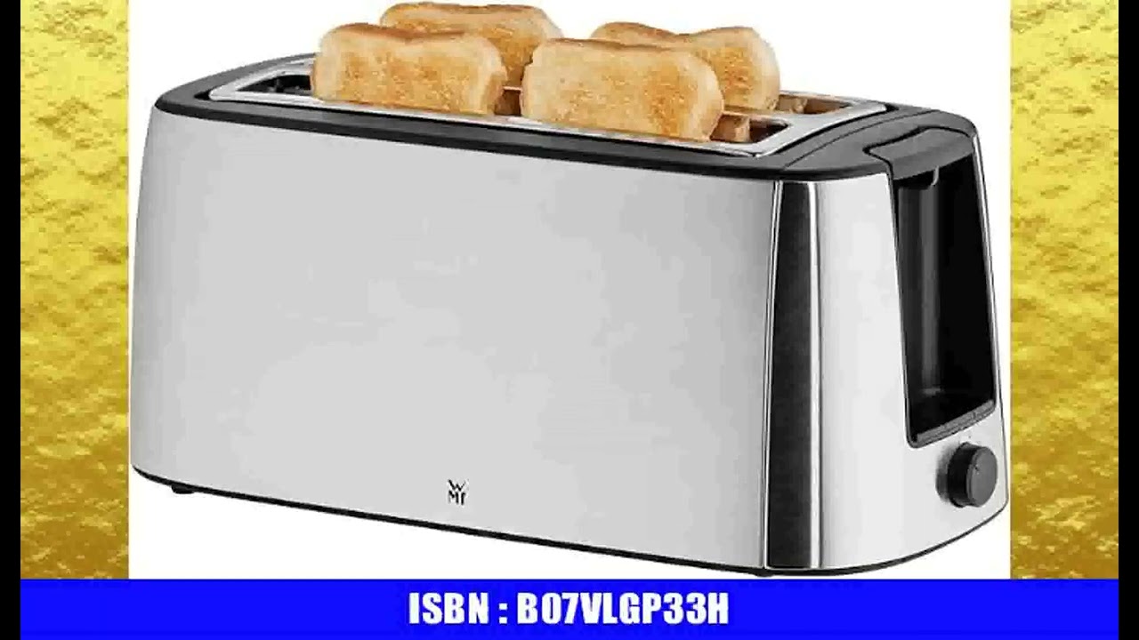 WMF Bueno Pro Langschlitz-Toaster aus Edelstahl fÃ¼r 4 Brotscheiben, mit BrÃ¶tchenaufsatz,