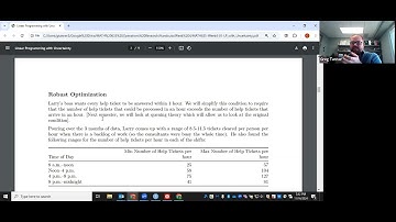 Linear Programming with Uncertainty Example
