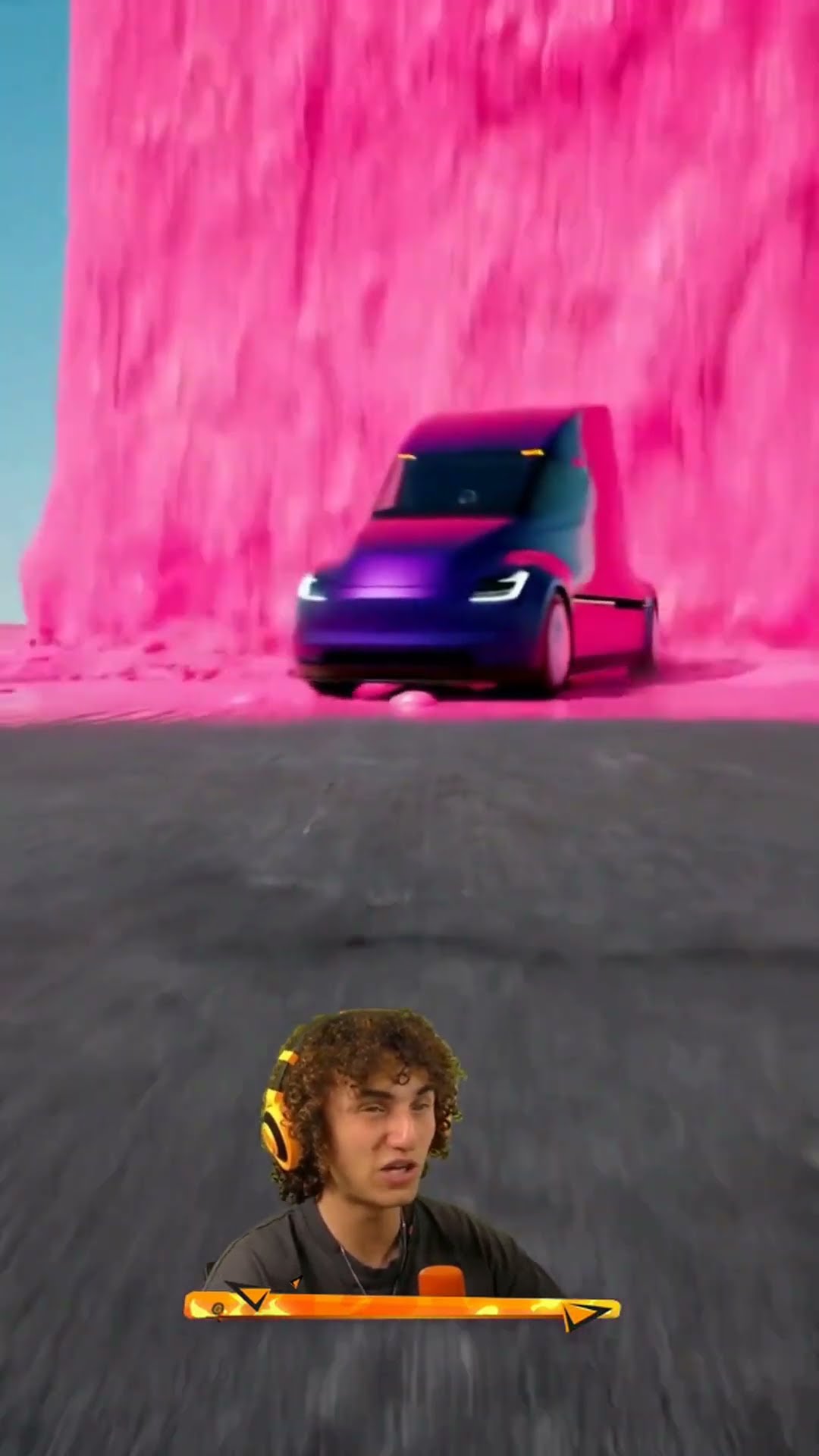 Tesla Semi PLOWS Through HUGE Pink SLIME Wall