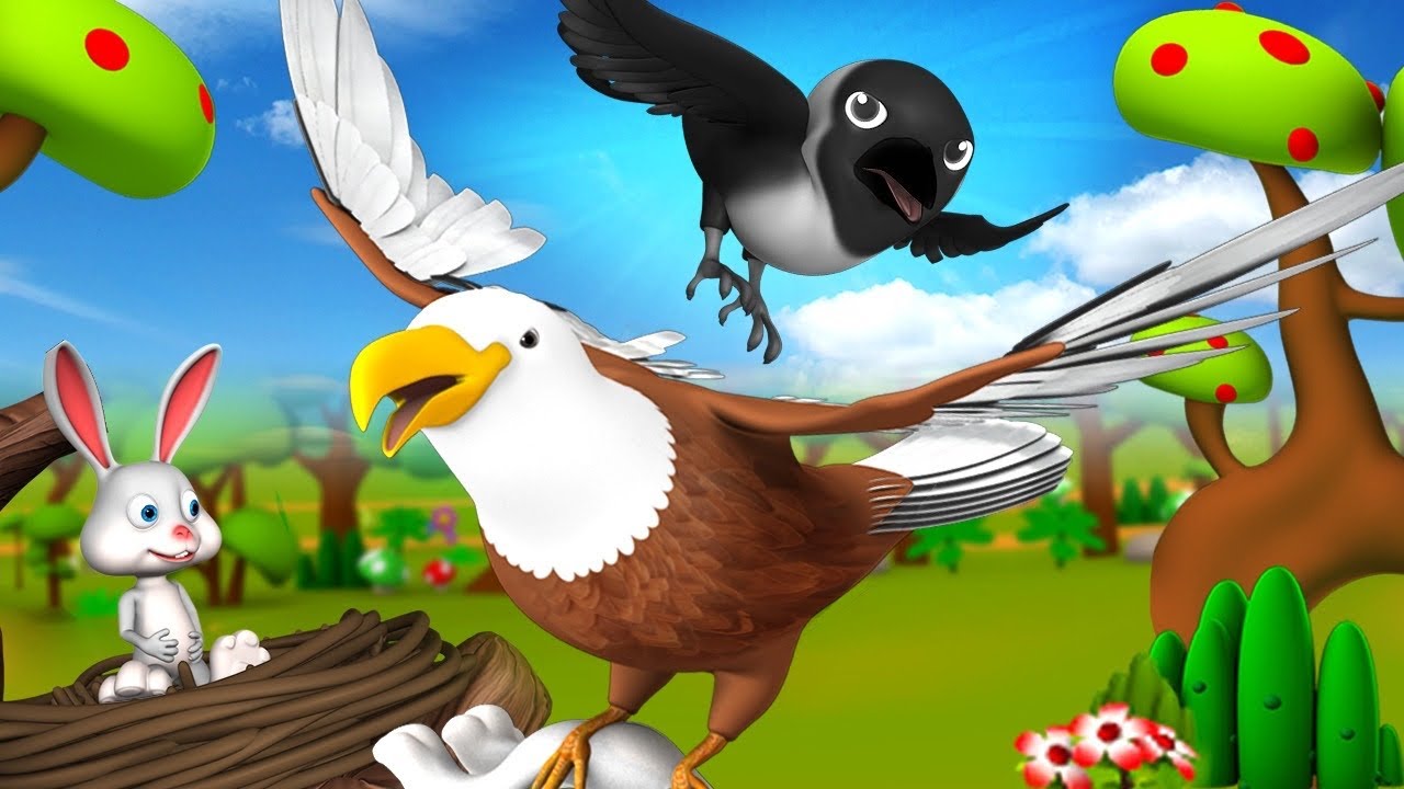 धोखेबाज चील और मूर्ख कौवा - Cunning Eagle and Foolish Crow 3D Animated Hindi  Moral Stories | JOJO TV - YouTube