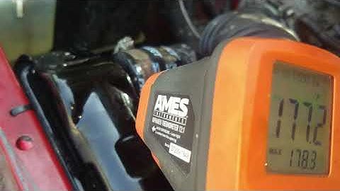 Difference Temp at Radiator Inlet and Outlet at operating Temp