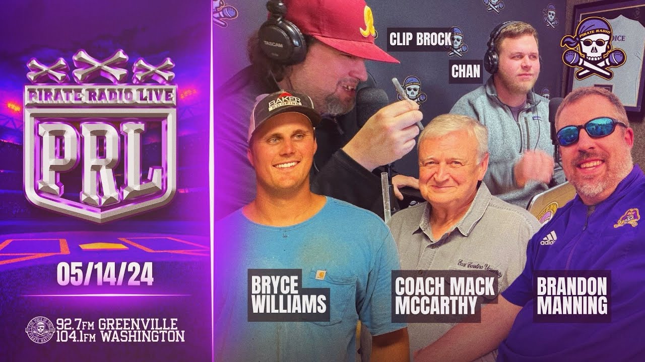 Pirate Radio LIVE 05/14/2024 - Coach Mack, Mully, Bryce Williams, Brandon Manning