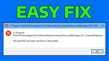 How To Fix The Specified User Does Not Have a Valid Profile Error in Windows