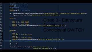 Celebrity Tutoriales Java-Nv.1-Fundamento de programacion - Clase 3: Estructura Condicional SWITCH Wealth