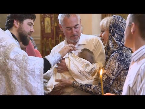 Видеосъёмка крещения маленького