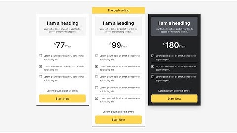 01 - Pricing table template - Fancy Bricks