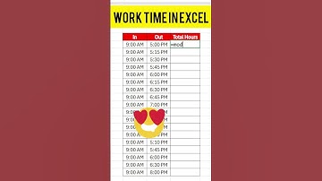 😍Excel Hacks: Boost Productivity with Work Hour Calculation! 🚀 #exceltips #learnexcel #excelhacks