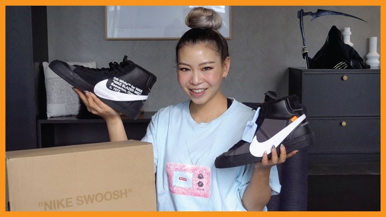 Unboxing Off White X Nike Blazer Mid Grim Reaper Trying Chinese Candy Snacks Youtube