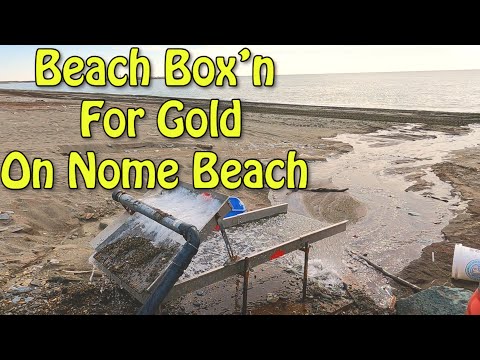 Highbanking For Gold on Nome, Alaska Beach