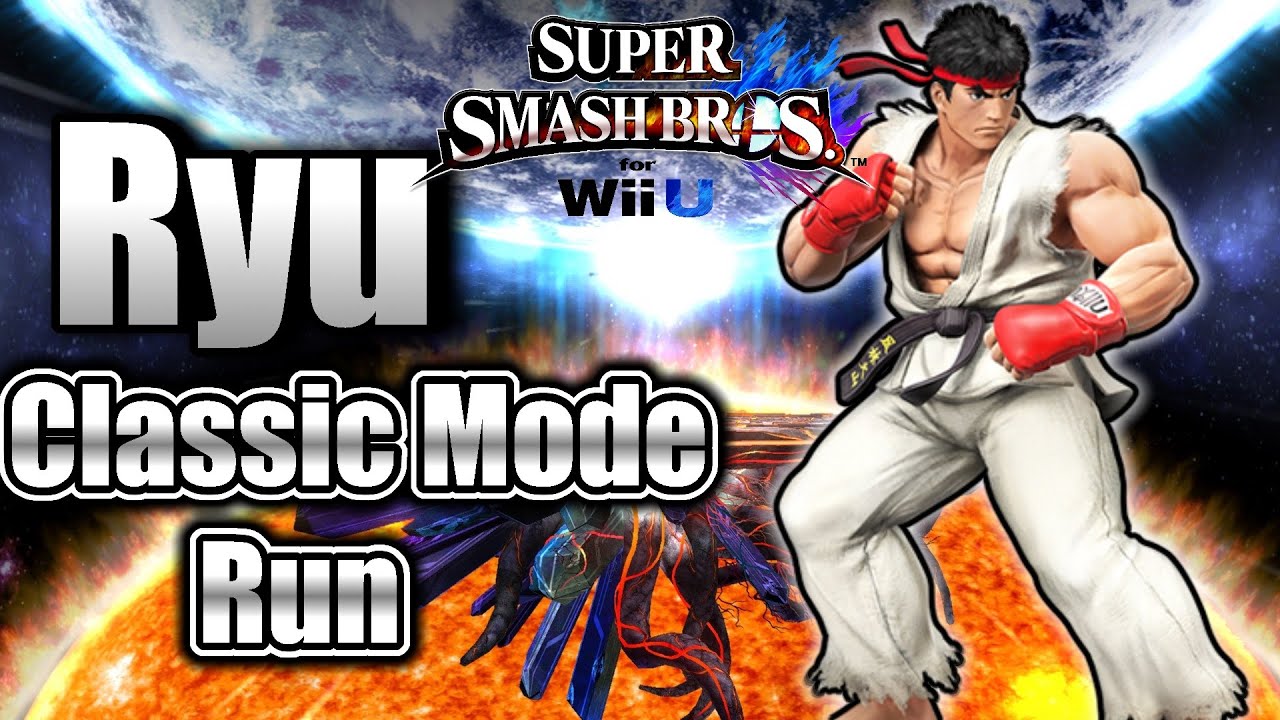 Classic Mode | Ryu | Smash Bros. Wii U - YouTube