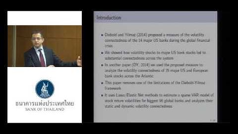 "Estimating Global Bank Network Connectedness" โดย Prof. Kamil Yilmaz