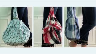 How to turn Linens and Shawls into Furoshiki Purses