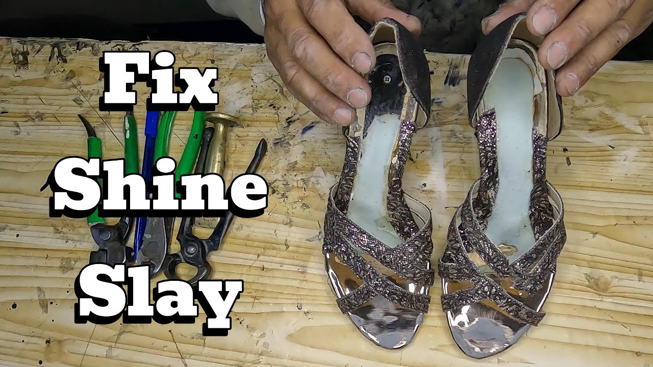 Изношенные туфли в золотой гламур | Невероятное преображение!