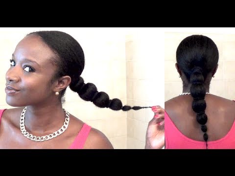 Bubble Ponytail Natural Hair