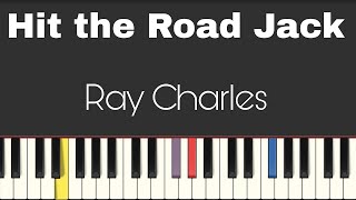 Ray Charles - Hit the Road Jack  ( Easy  Piano Tutorial  With  Sheet ) Resimi