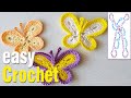 Crochet: How to Crochet a Butterfly. Free crochet butterfly motif pattern.