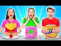 GEOMETRIC SHAPE FOOD CHALLENGE || Last To STOP Eating Funky Gross Impossible Wins By 123 GO! TRENDS