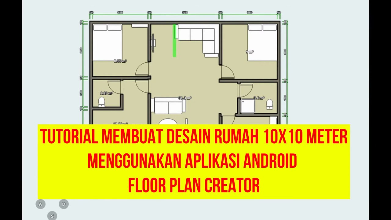 Tutorial Membuat Desain Rumah Ukuran 10x8m Menggunakan 