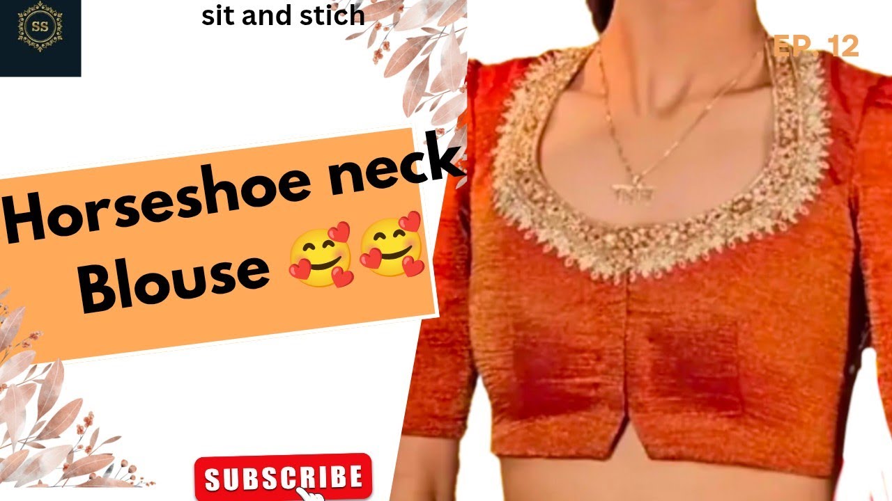 How  To Make Horseshoe Neck Blouse By Professional Style|Easy Pattern Making 🤩🤩