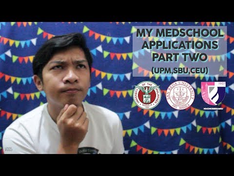 My MedSchool Applications (UPCM,SBU,CEU) Part 2 | V005 (Philippines)