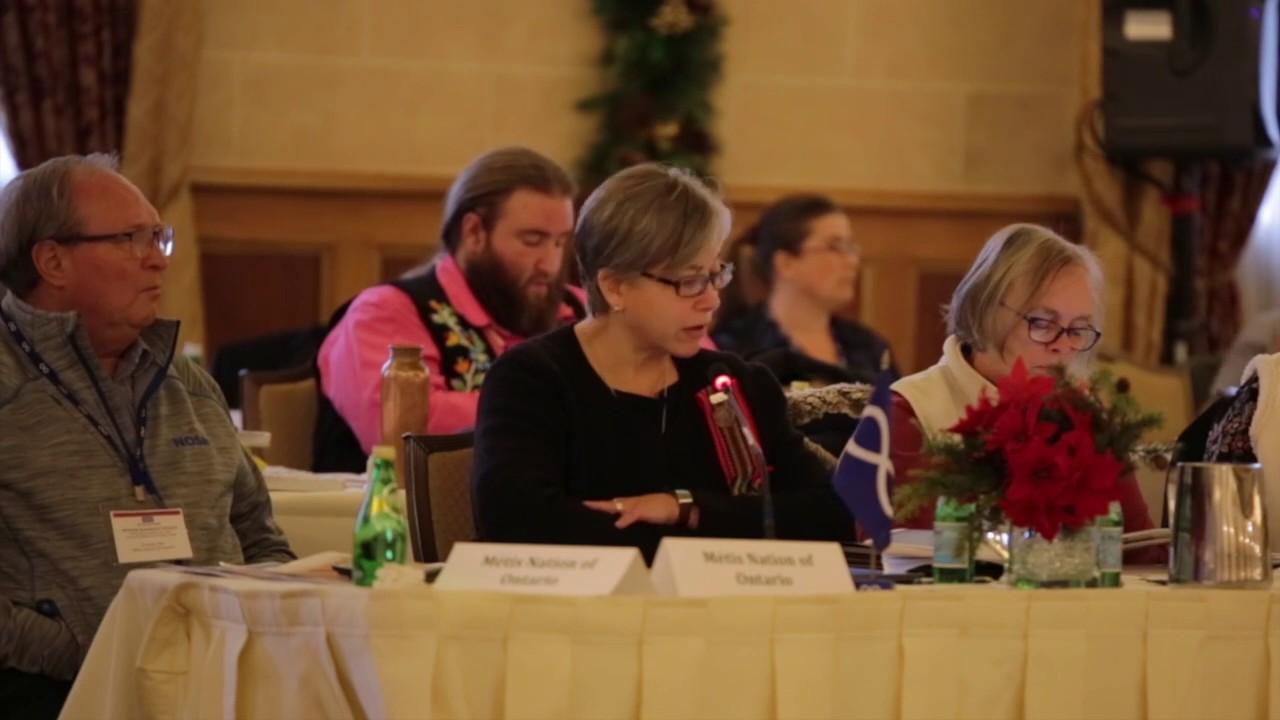 MNO President Margaret Froh addresses the MNC