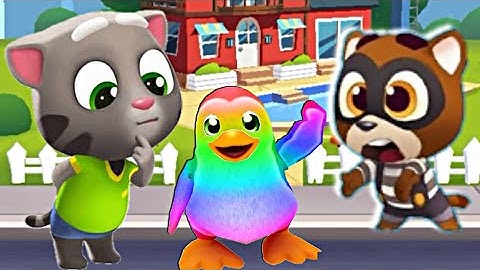 Talking Tom Gold Run vs Penguin Run GAMEPLAY