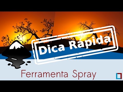 Ferramenta Spray no Inkscape