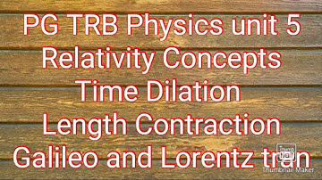 PG TRB Physics Relativistic Mechanics Basic Concepts